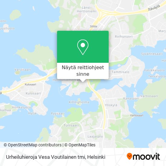 Urheiluhieroja Vesa Voutilainen tmi kartta