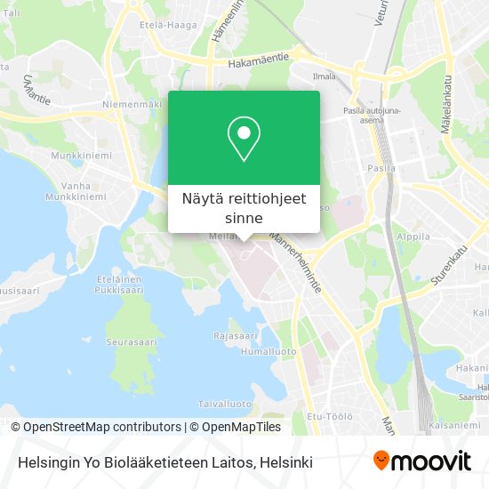 Helsingin Yo Biolääketieteen Laitos kartta