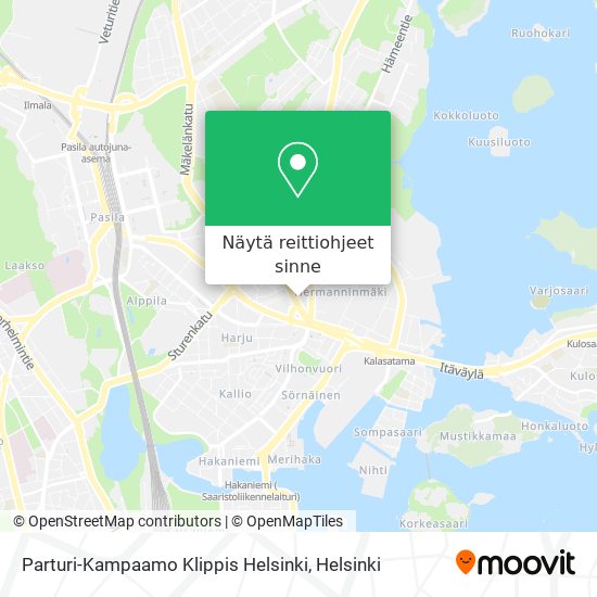Parturi-Kampaamo Klippis Helsinki kartta