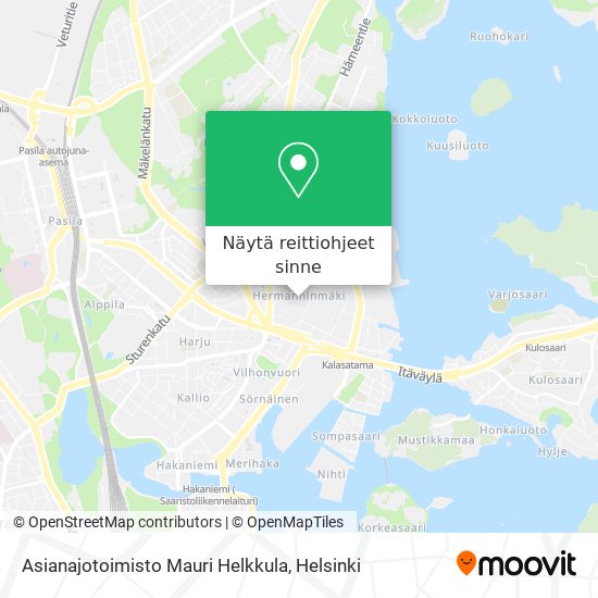 Asianajotoimisto Mauri Helkkula kartta