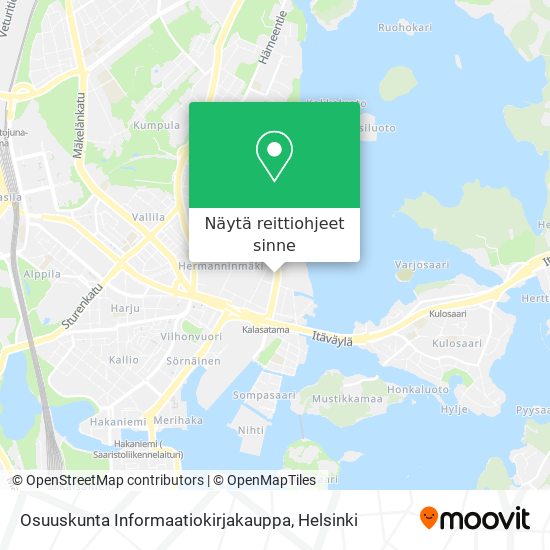 Osuuskunta Informaatiokirjakauppa kartta