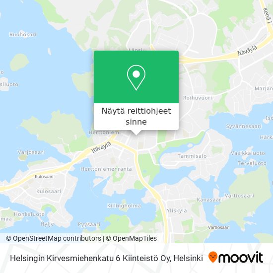 Helsingin Kirvesmiehenkatu 6 Kiinteistö Oy kartta