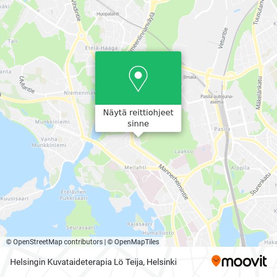 Helsingin Kuvataideterapia Lö Teija kartta