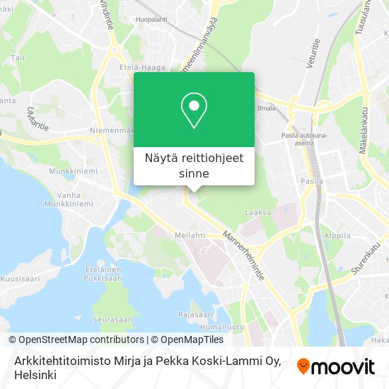 Arkkitehtitoimisto Mirja ja Pekka Koski-Lammi Oy kartta