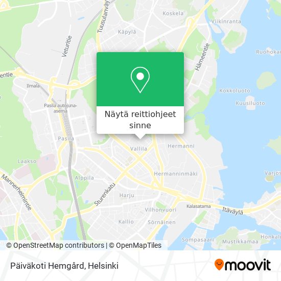 Päiväkoti Hemgård kartta