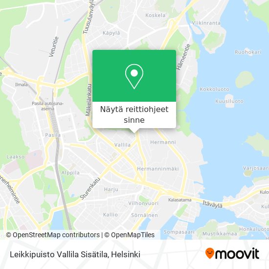 Leikkipuisto Vallila Sisätila kartta
