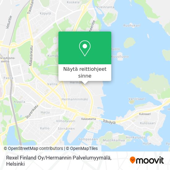 Rexel Finland Oy / Hermannin Palvelumyymälä kartta