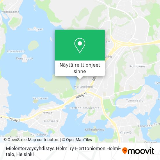 Mielenterveysyhdistys Helmi ry Herttoniemen Helmi-talo kartta