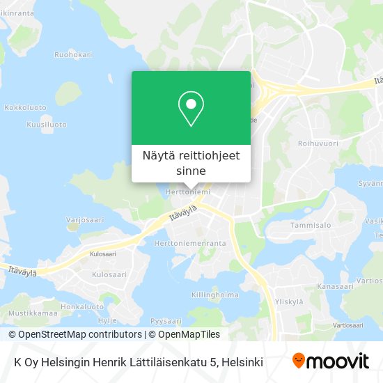 K Oy Helsingin Henrik Lättiläisenkatu 5 kartta