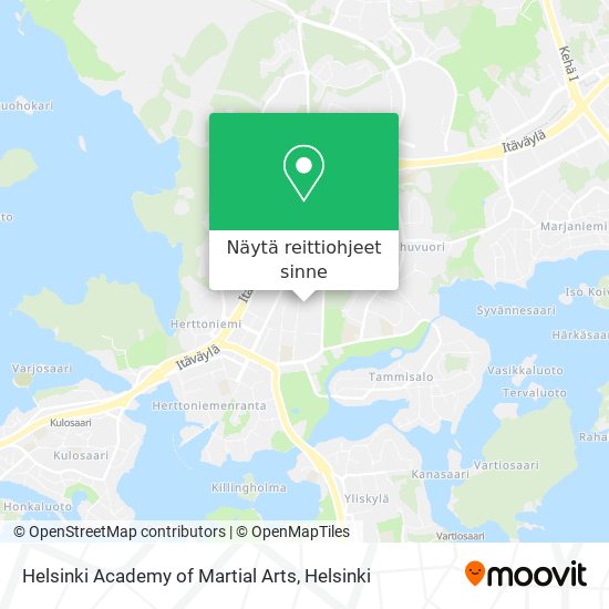 Helsinki Academy of Martial Arts kartta
