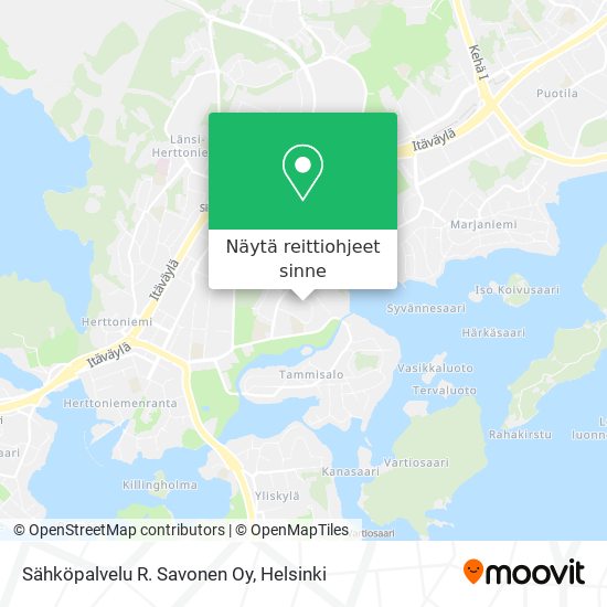 Sähköpalvelu R. Savonen Oy kartta