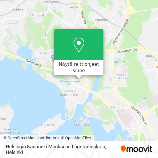 Helsingin Kaupunki Munksnäs Lågstadieskola kartta