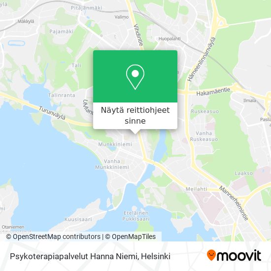 Psykoterapiapalvelut Hanna Niemi kartta