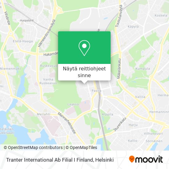 Tranter International Ab Filial I Finland kartta