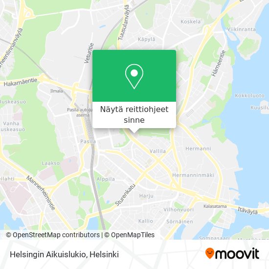 Helsingin Aikuislukio kartta