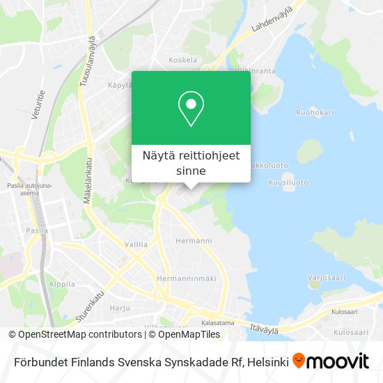 Förbundet Finlands Svenska Synskadade Rf kartta