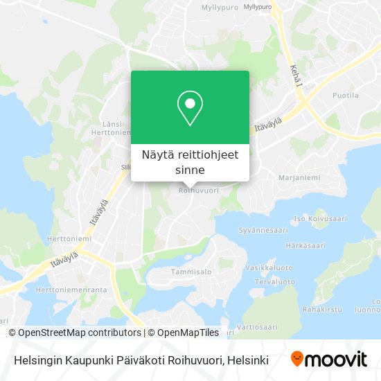 Helsingin Kaupunki Päiväkoti Roihuvuori kartta