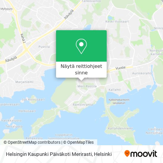 Helsingin Kaupunki Päiväkoti Merirasti kartta