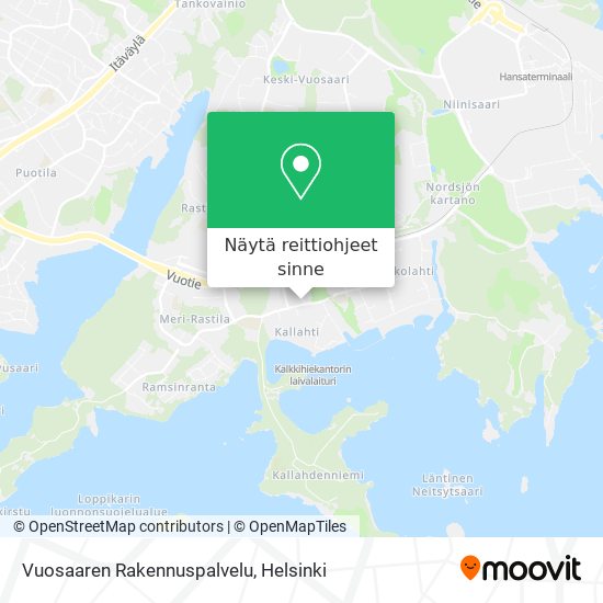 Vuosaaren Rakennuspalvelu kartta