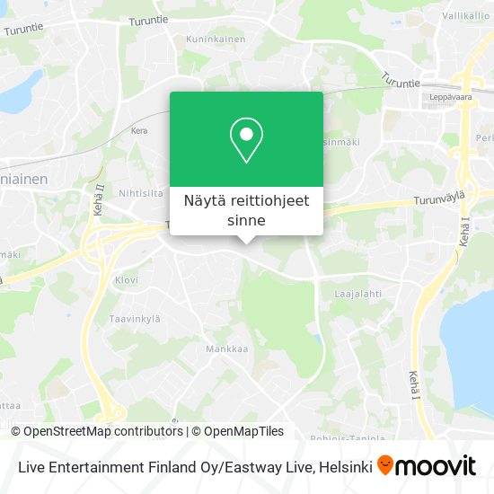 Live Entertainment Finland Oy / Eastway Live kartta
