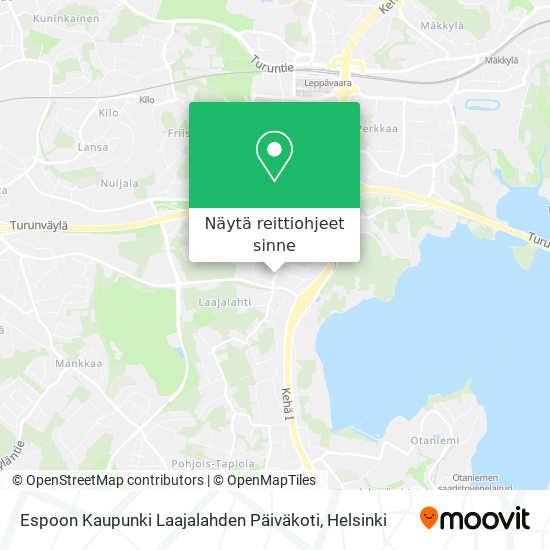 Espoon Kaupunki Laajalahden Päiväkoti kartta