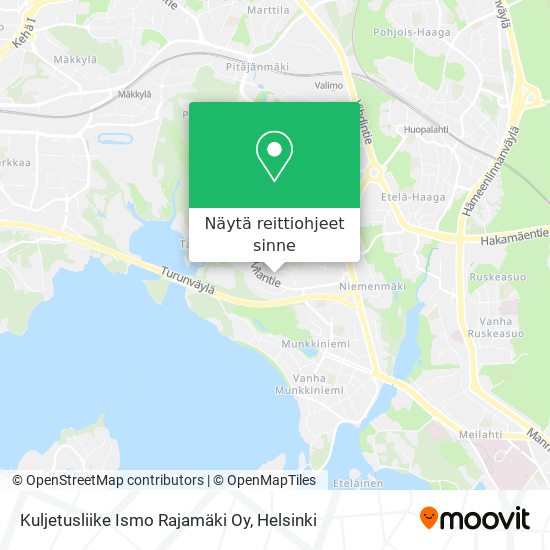 Kuljetusliike Ismo Rajamäki Oy kartta
