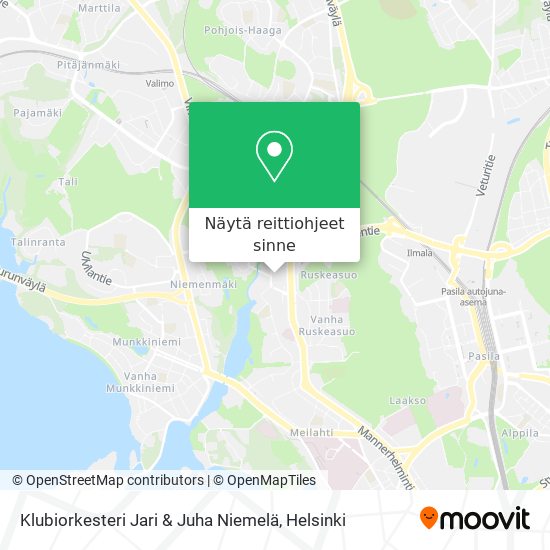 Klubiorkesteri Jari & Juha Niemelä kartta