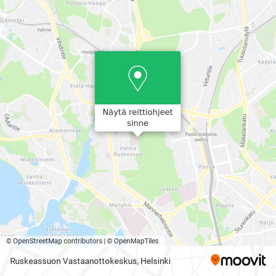 Ruskeassuon Vastaanottokeskus kartta