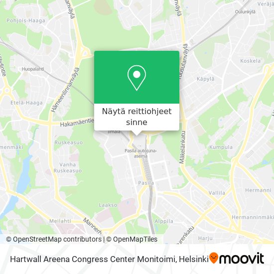 Kuinka päästä kohteeseen Hartwall Areena Congress Center Monitoimi paikassa  Helsinki kulkuvälineellä Bussi, Juna tai Metro?