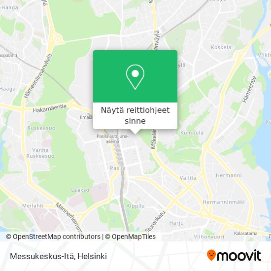 Messukeskus-Itä kartta