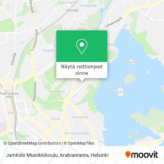 Jamkids Musiikkikoulu, Arabianranta kartta