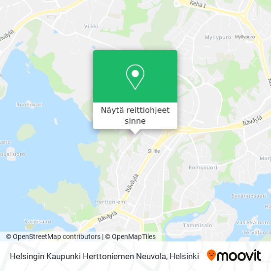 Helsingin Kaupunki Herttoniemen Neuvola kartta