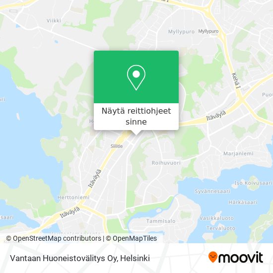 Vantaan Huoneistovälitys Oy kartta