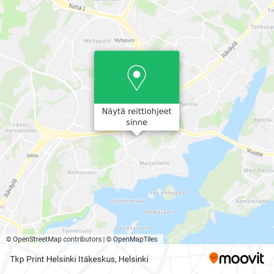 Tkp Print Helsinki Itäkeskus kartta