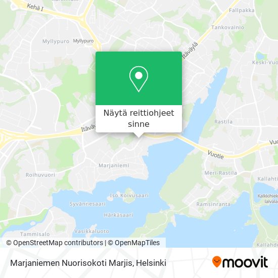 Marjaniemen Nuorisokoti Marjis kartta