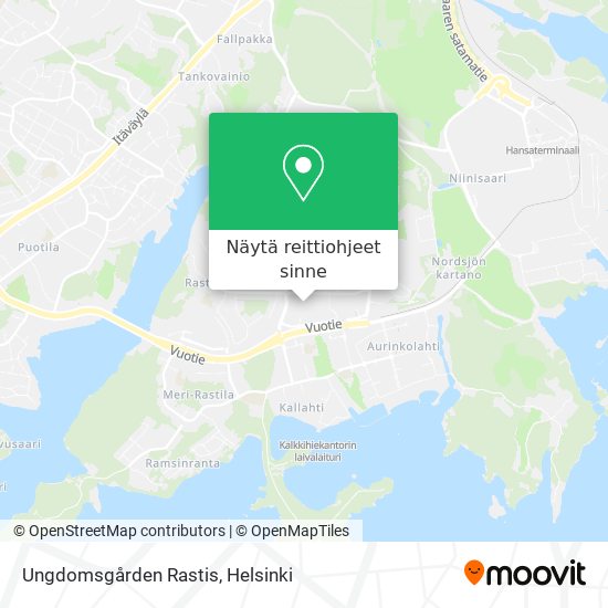 Ungdomsgården Rastis kartta