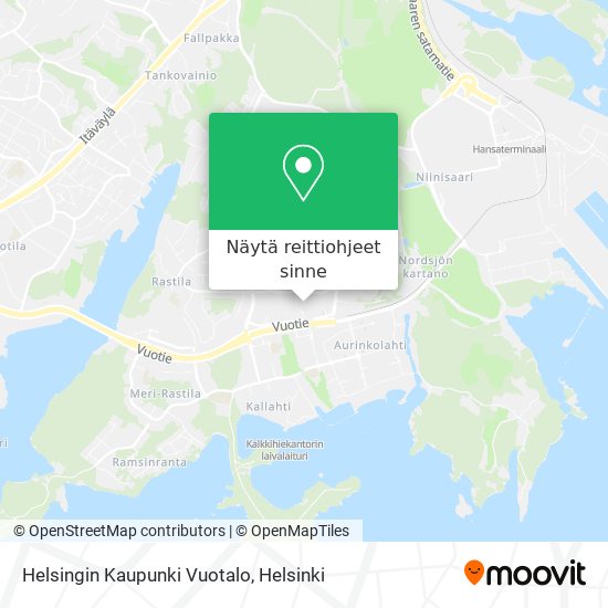 Helsingin Kaupunki Vuotalo kartta