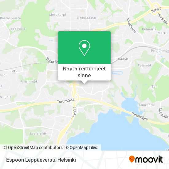 Espoon Leppäeversti kartta