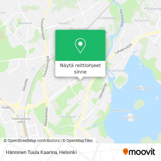 Hänninen Tuula Kaarina kartta