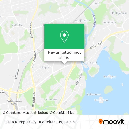 Heka-Kumpula Oy Huoltokeskus kartta