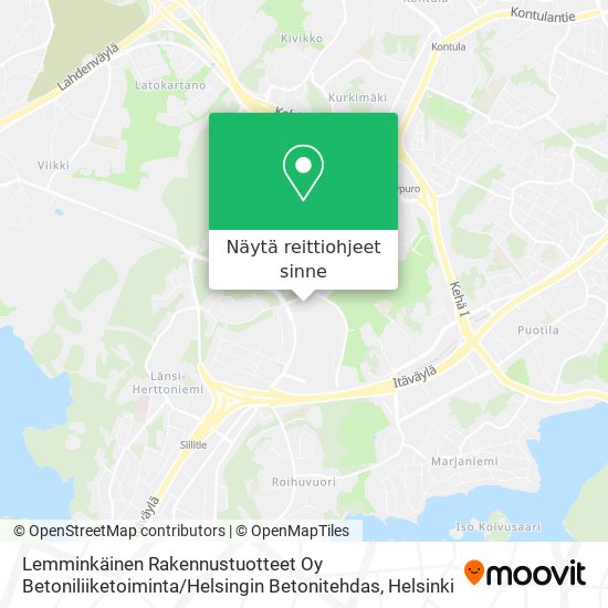 Lemminkäinen Rakennustuotteet Oy Betoniliiketoiminta / Helsingin Betonitehdas kartta