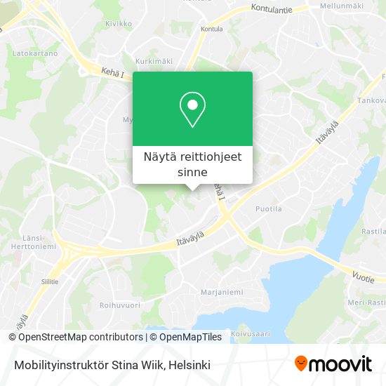 Mobilityinstruktör Stina Wiik kartta