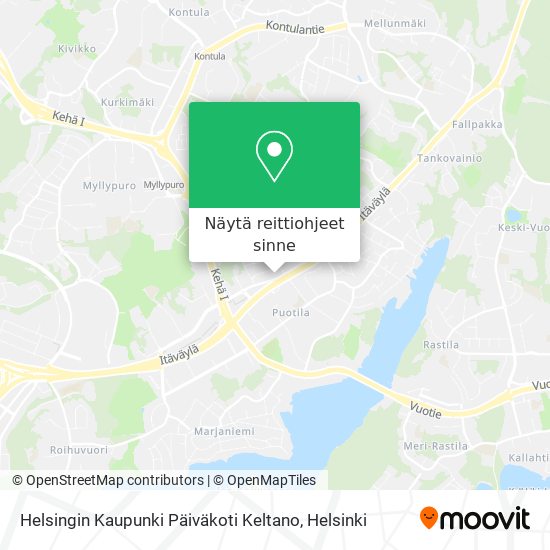 Helsingin Kaupunki Päiväkoti Keltano kartta