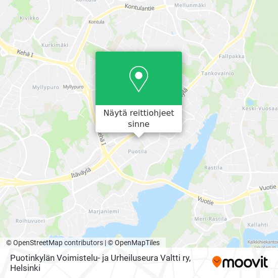 Puotinkylän Voimistelu- ja Urheiluseura Valtti ry kartta