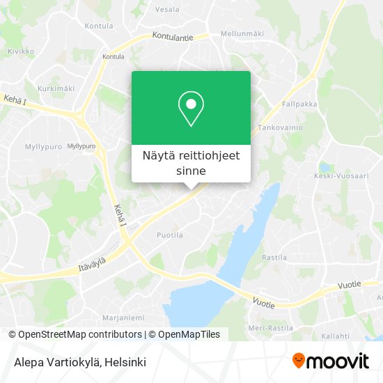 Alepa Vartiokylä kartta