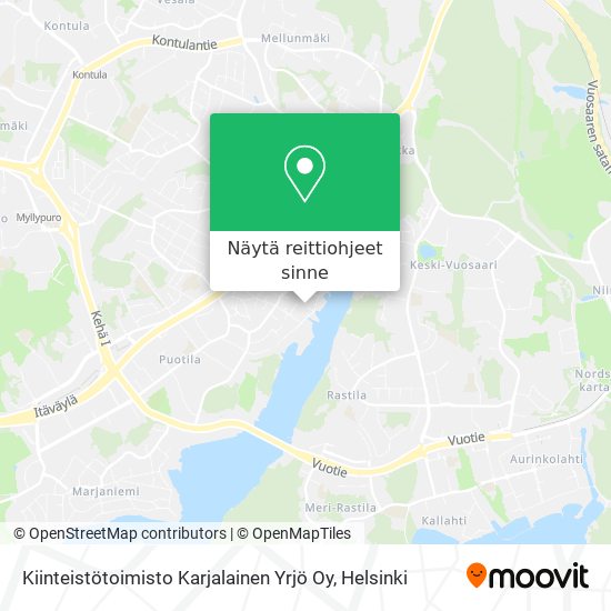 Kiinteistötoimisto Karjalainen Yrjö Oy kartta