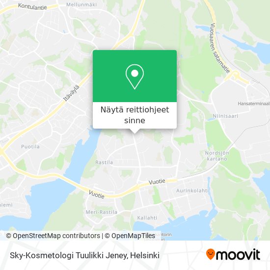 Sky-Kosmetologi Tuulikki Jeney kartta
