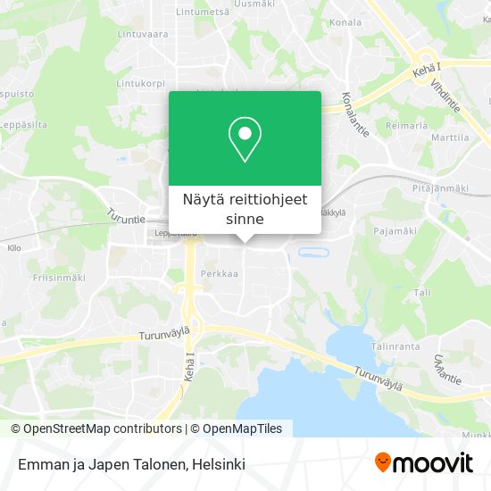 Emman ja Japen Talonen kartta