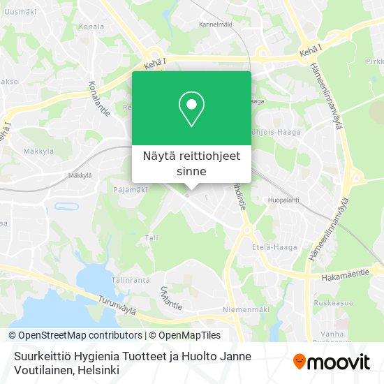 Suurkeittiö Hygienia Tuotteet ja Huolto Janne Voutilainen kartta