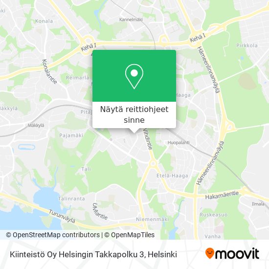 Kiinteistö Oy Helsingin Takkapolku 3 kartta